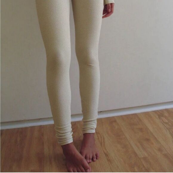 FRANKIES BIKINIS NEW ERIN WAFFLE LEGGING LARGE - Picture 5 of 13